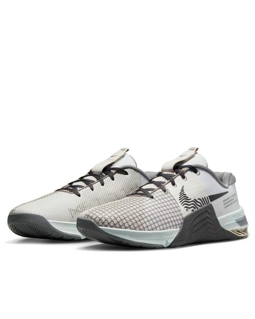 Nike White Metcon 8 'Photon Dust Anthracite' for men