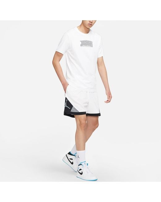 Nike White Dna Ss Crew 2 Alphabet Logo T-Shirt for men