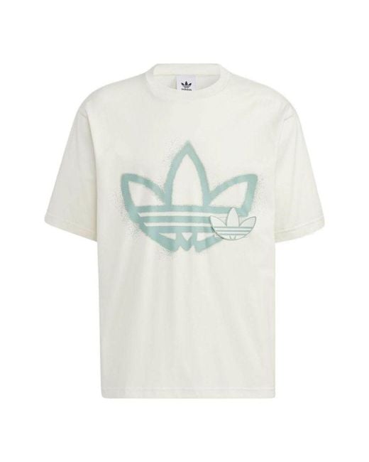 Adidas Multicolor Originals Round Neck Dropped Shoulder Sleeves Large Logo Printing Short Sleeve T-Shirt for men