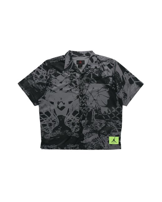 Nike Black Flight Knitting Printing Wide Loose Basketball Short Sleeve Shirt for men