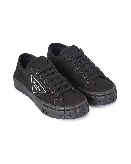 Prada Black (Wmns) Cassetta Wheel Sneakers