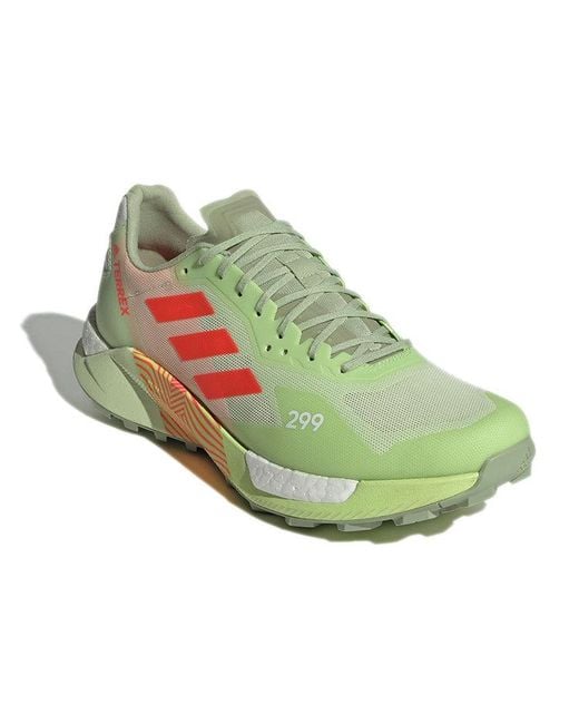 Adidas Green Terrex Agravic Ultra Trail Running Shoes for men