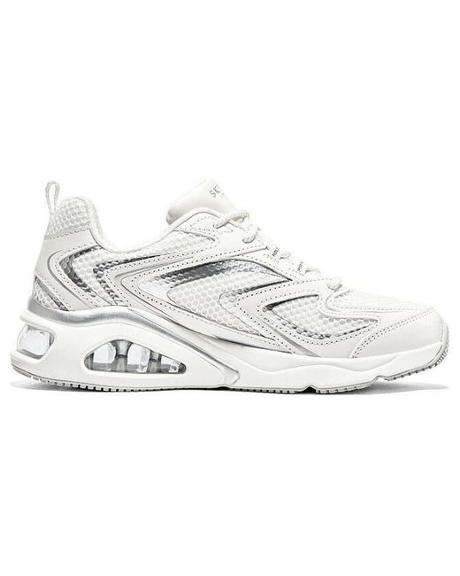 Skechers White (Wmns) Tres-Air Uno Vision-Airy