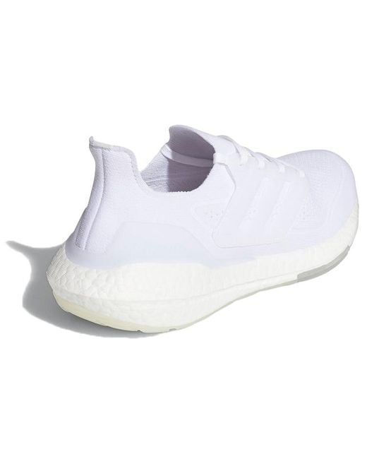 Adidas White Ultra Boost 21 'Cloud' for men
