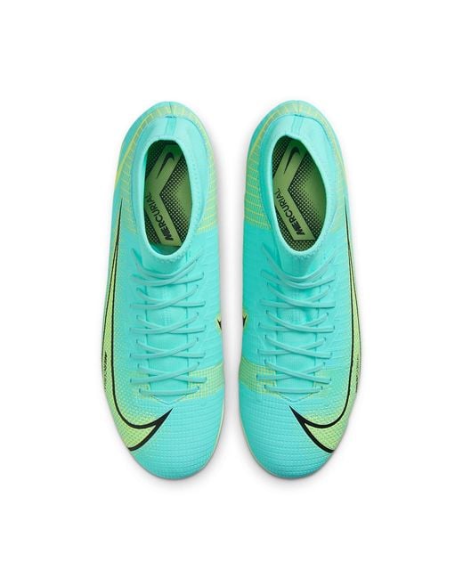 Nike Green Mercurial Superfly 8 Academy Ag 'Dynamic Lime Glow' for men