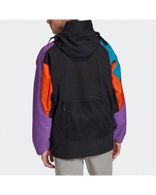 Adidas Blue Originals Colorblock Athleisure Casual Sports Jacket for men