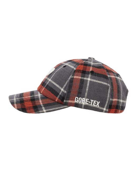 Palace Red Gore-Tex Plaid 6-Panel Cap