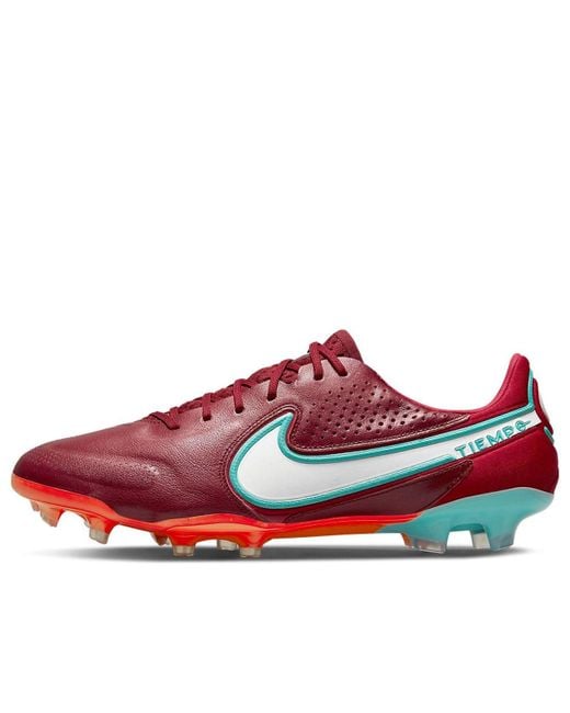 Nike Red Tiempo Legend 9 Elite Fg 'Team Mystic Hibiscus' for men