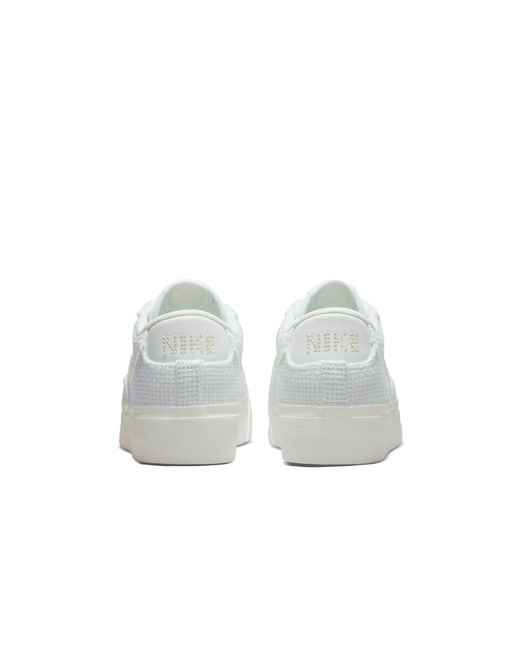 Nike White (Wmns) Blazer Low Platform Essential 'Summit Woven'
