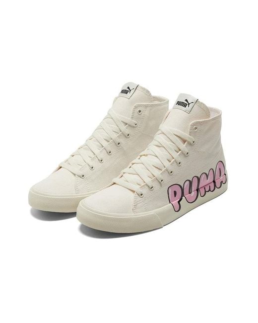 PUMA White Bari Mid 'Logo