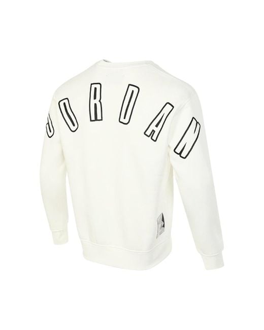 Nike White Flight Mvp Graphic Fleece Crew-Neck Sweatshirt for men