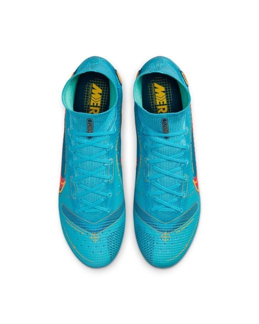 Nike Blue Mercurial Superfly 8 Elite Fg 'Chlorine Laser' for men