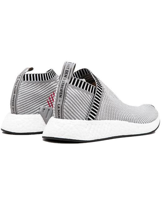 Adidas White Nmd_Cs2 Primeknit 'Dark Shock' for men