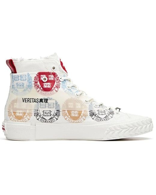 Anta White (Wmns) X Harvard Life Series Sneakers Canvas High Multi-Color'