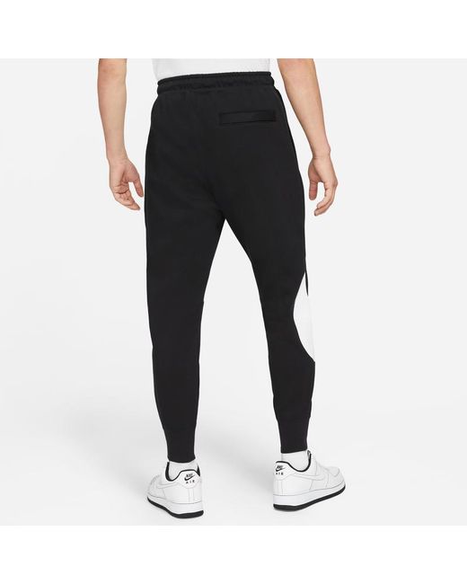 Nike Black Large Logo Casual Knit Splicing Embroidered Sports Pants/Trousers/Joggers Autumn for men
