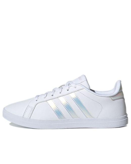 Adidas White (Wmns) Courtpoint Shoes Iridescent'