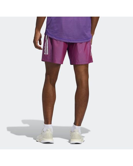 Adidas Purple Primeblue Short Contrasting Colors Training Sports Shorts Metallic for men