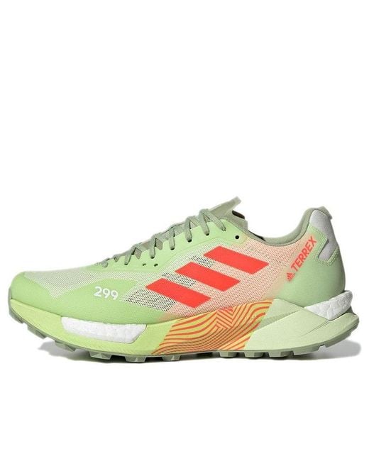Adidas Green Terrex Agravic Ultra Trail Running Shoes for men