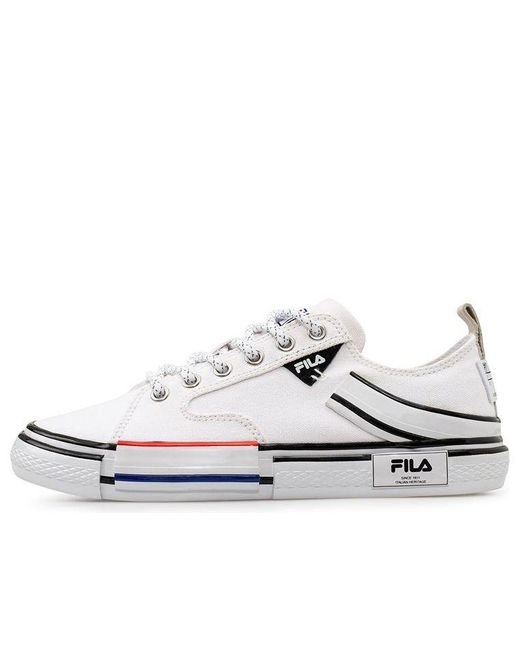 Fila White Fila Block Reform Canvas Sneakers for men