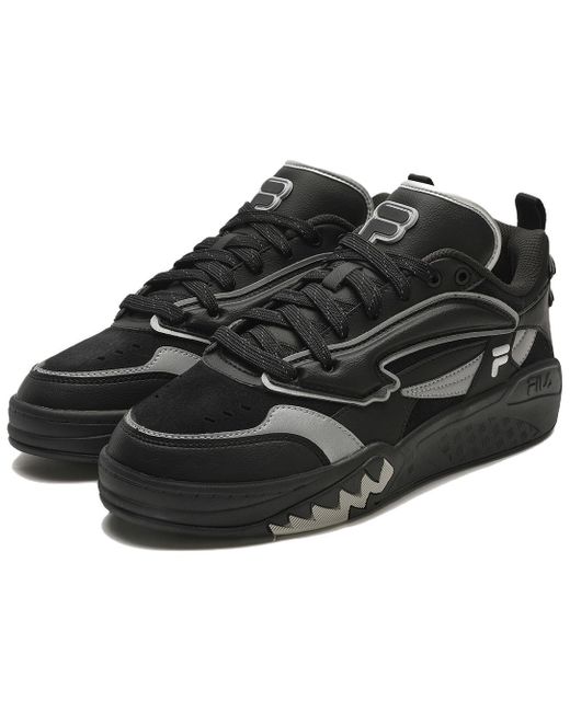 Fila Black Desperado Low Top Shoes for men