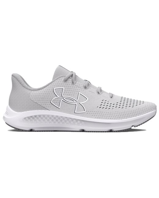 Under Armour White Charged Pursuit 3 Running Shoes
