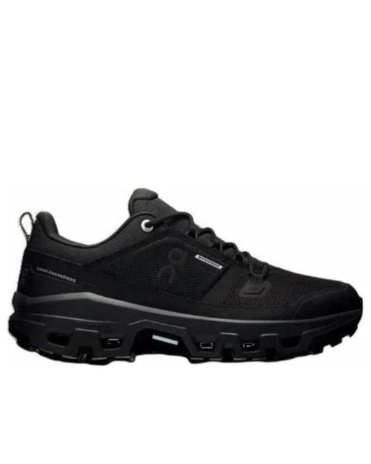 On Shoes Black (Wmns) Cloudrock Low Wp 'All'