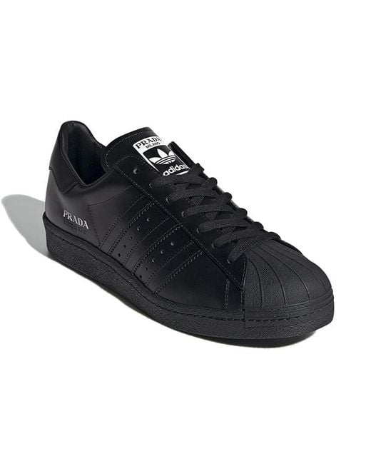 Adidas Black Superstar X Prada Shoes for men