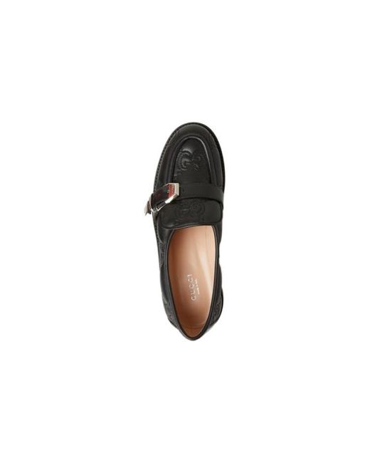 Gucci Black (Wmns) Gg Matelass Slip-On Loafers With Block Heel