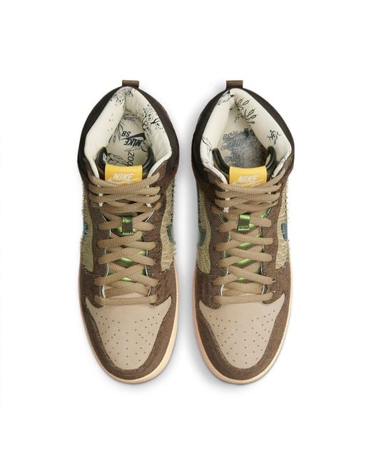 Nike Brown X Concepts Sb Dunk High Pro Skateboard 'Duck' for men
