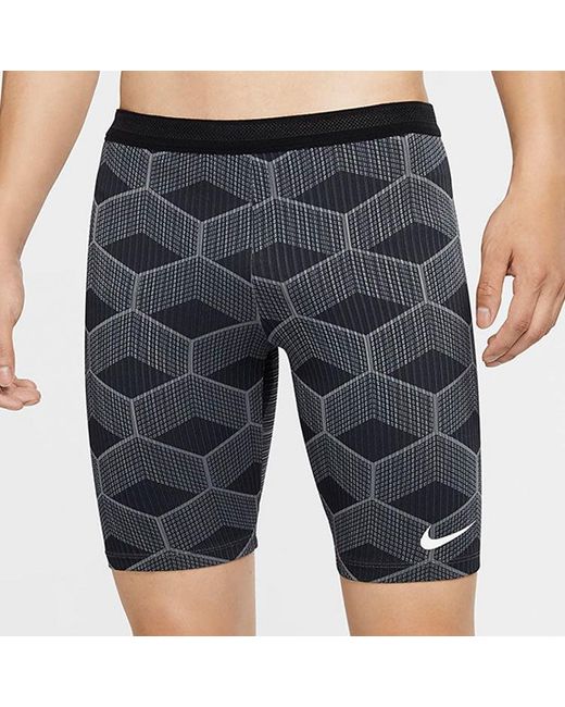 Nike Blue Team Kenya Aeroswift Logo Tight Contrasting Colors Shorts for men