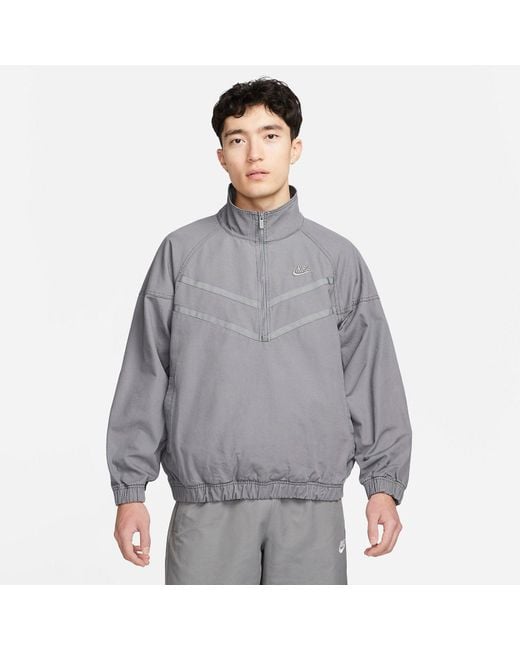 Nike Gray Windrunner Canvas Jacket 'Smoke' for men