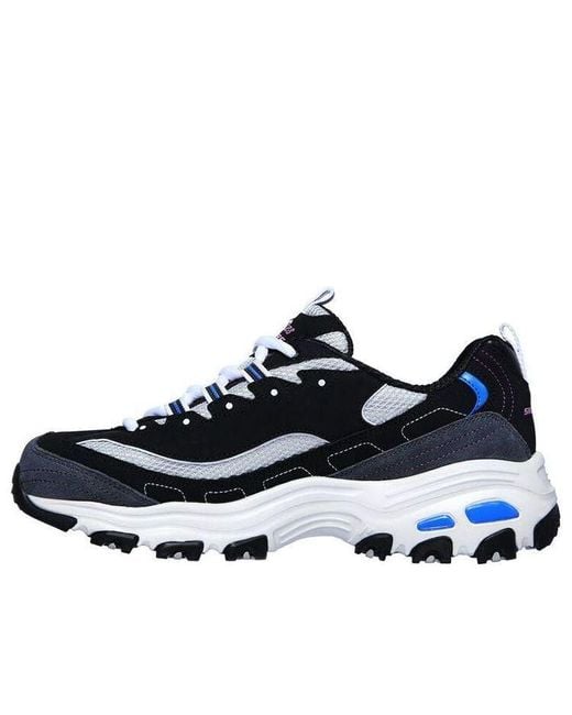 Skechers Blue (Wmns) D Lites Low-Top Running Shoes