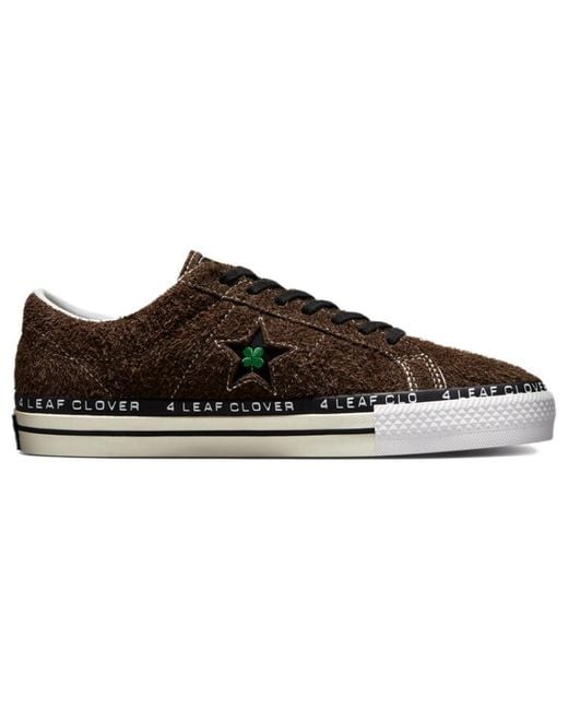 Converse Brown One Star Pro Low X Patta '4 Leaf Clover' for men