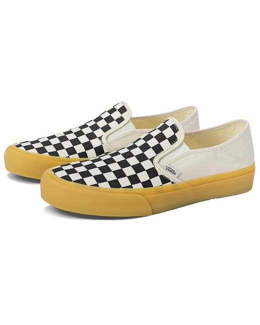 Vans White Slip-On Casual Low Tops Skateboarding Shoes for men