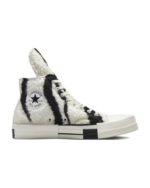 Converse Brown Rick Owens X Drkshdw Turbodrk Chuck 70 High 'Zebra' for men