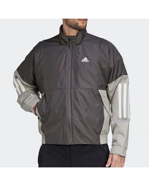 Adidas Gray Bts Light Jack Windbreak Jacket for men