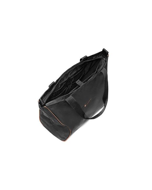 Nike Sportswear Essentials Series Athleisure Casual Sports Small Logo Fabric Shoulder Bag Black / Mineral Gray Handbag for men