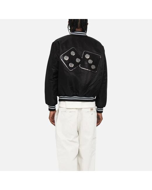 Stussy Black Sequins Satin Jacket for men
