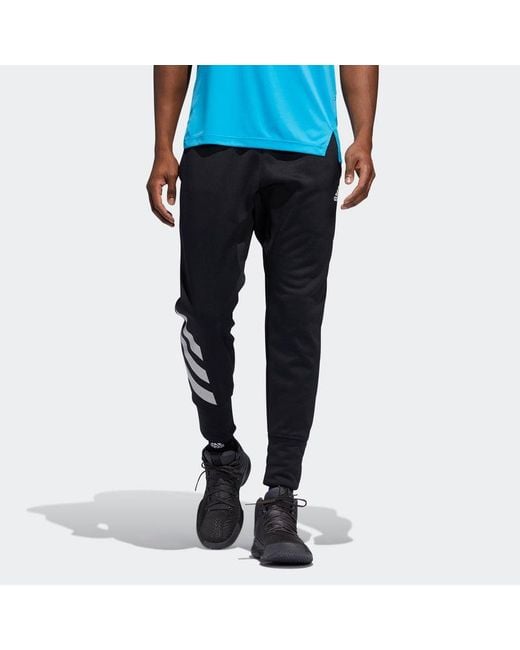 Adidas Black Act Side Stripe Printing Sports Long Pants for men