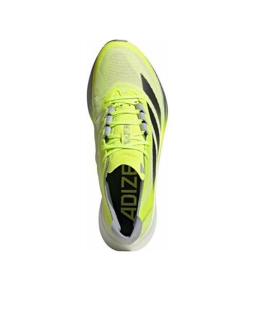 Adidas Yellow Adizero Boston 12 'Lucid Lemon Core Metallic' for men