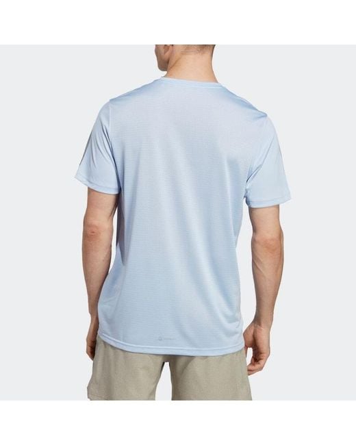 Adidas Blue Own The Run Tee for men