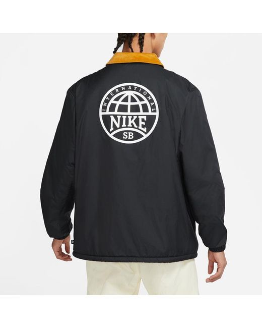 Nike Blue Sb Skateboard Logo Casual Sports Skateboard Lapel Jacket for men