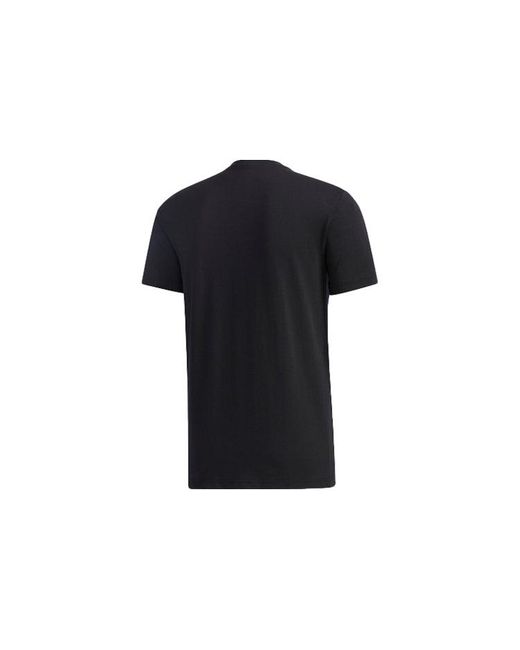 Adidas Black Neo Gk Tee2 Round Neck Athleisure Casual Sports Short Sleeve for men