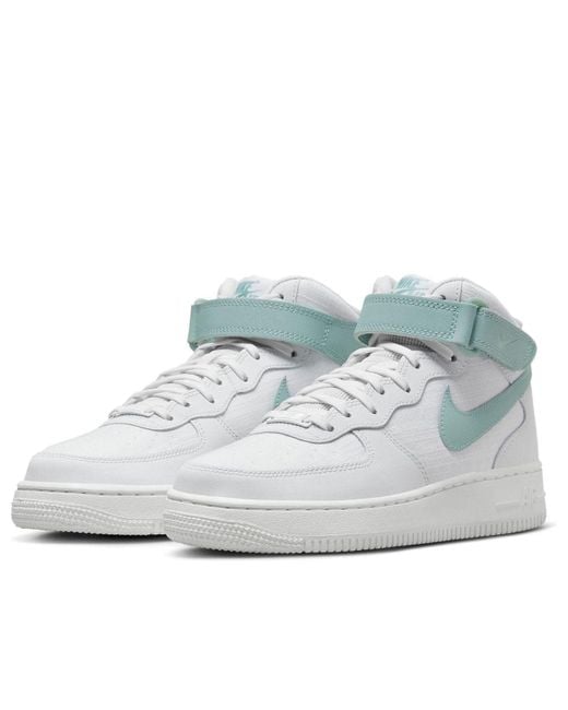 Nike Blue (Wmns) Air Force 1 Mid Mineral'