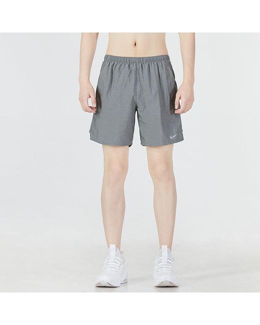Nike Blue Solid Color Logo Athleisure Casual Sports Woven Shorts for men