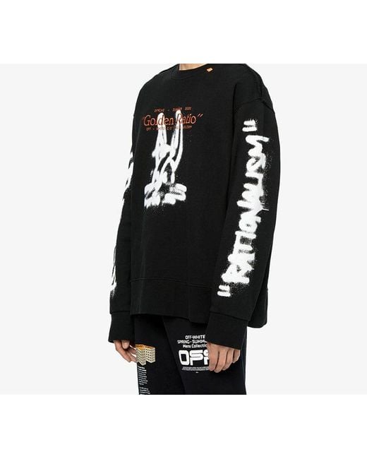 Off-White c/o Virgil Abloh Black Harry The Bunny Graffiti Long Sleeve Sweater for men