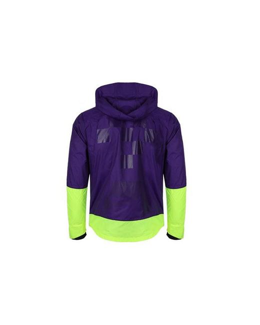 Nike Purple Shield Flash Colorblock Running Hooded Jacket for men