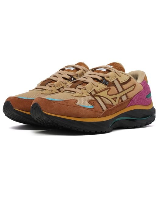 Mizuno Brown Mujin Wave Rider Beta 'Digawel Cathay Spice' for men