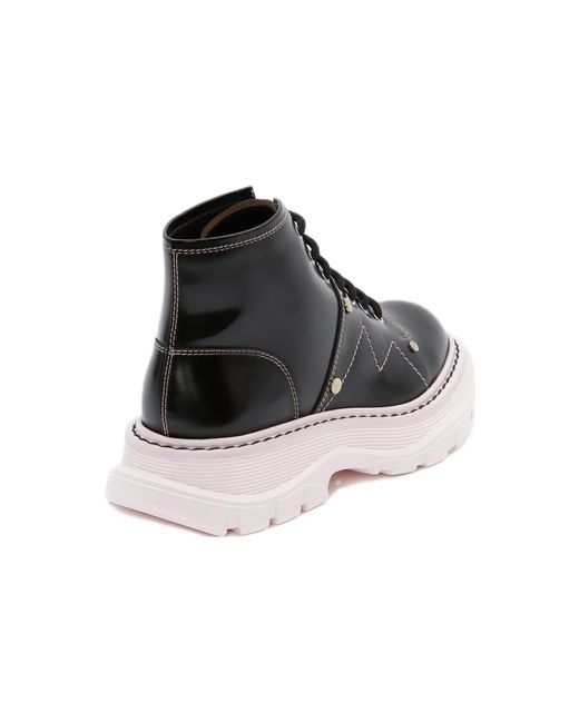 McQueen Black (Wmns) Tread Lace-Up Boot