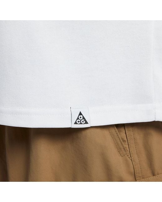 Nike White Acg Dri-Fit Graphic T-Shirt (Asia Sizing) for men